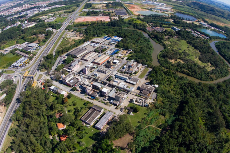 Floresta corporativa ao redor da unidade produtiva da BASF