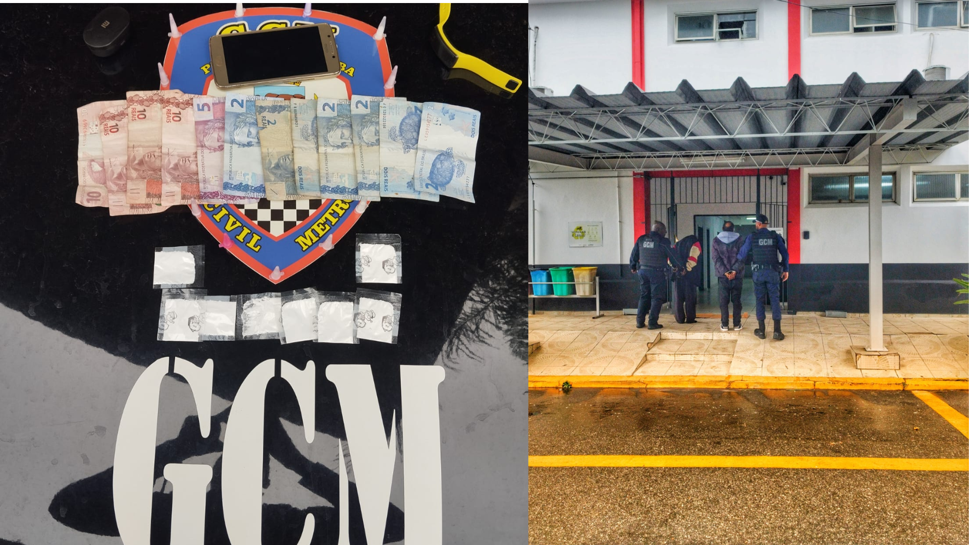 GCM de Pindamonhangaba prende dois homens por tráfico de drogas na região central