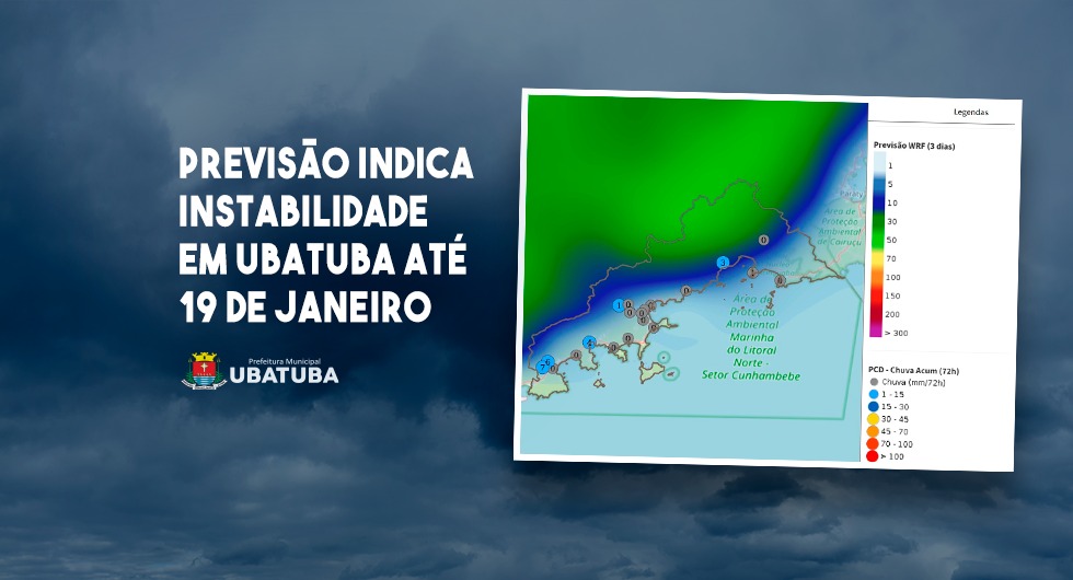 Previsão indica instabilidade em Ubatuba até 19 de janeiro – Prefeitura Municipal de Ubatuba
