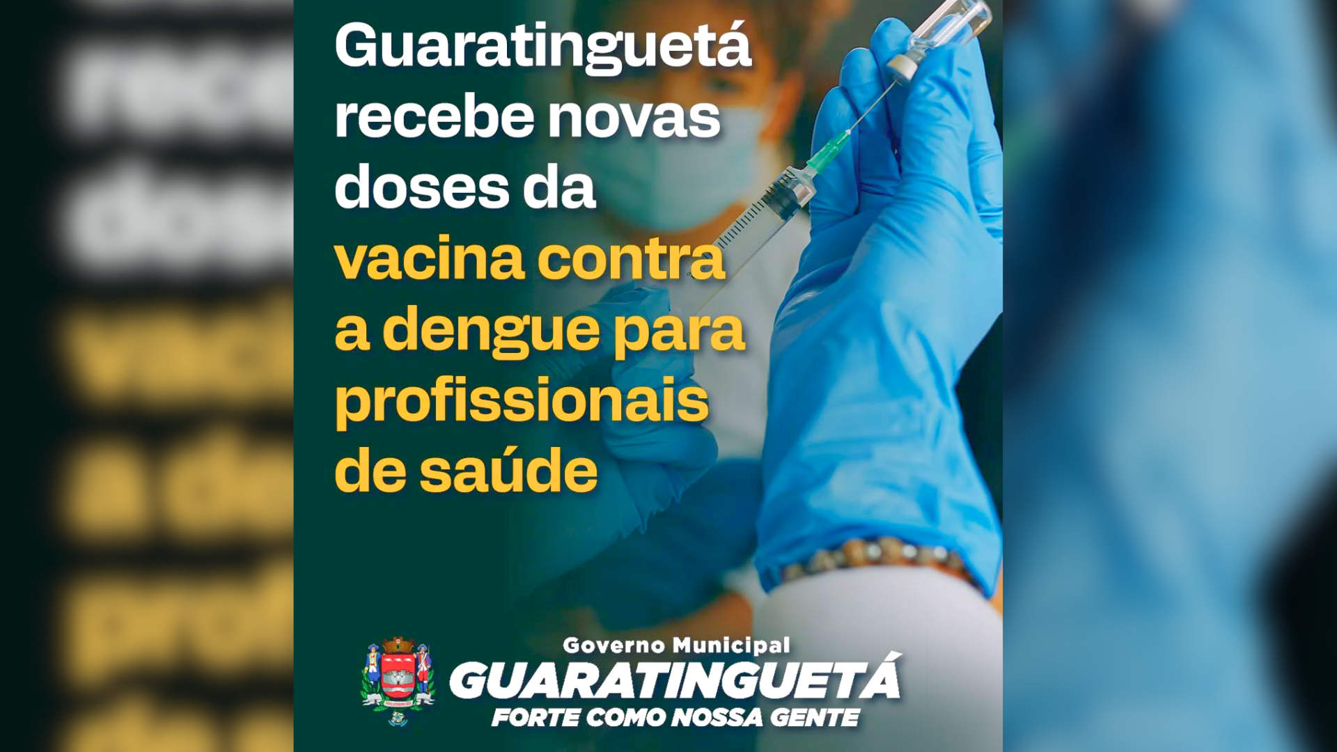 Guaratinguetá inicia distribuição de 243 doses da vacina contra dengue