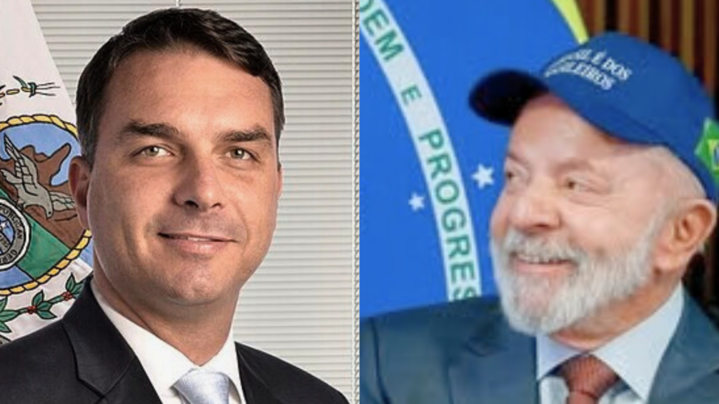 Flavio Bolsonaro e Lula