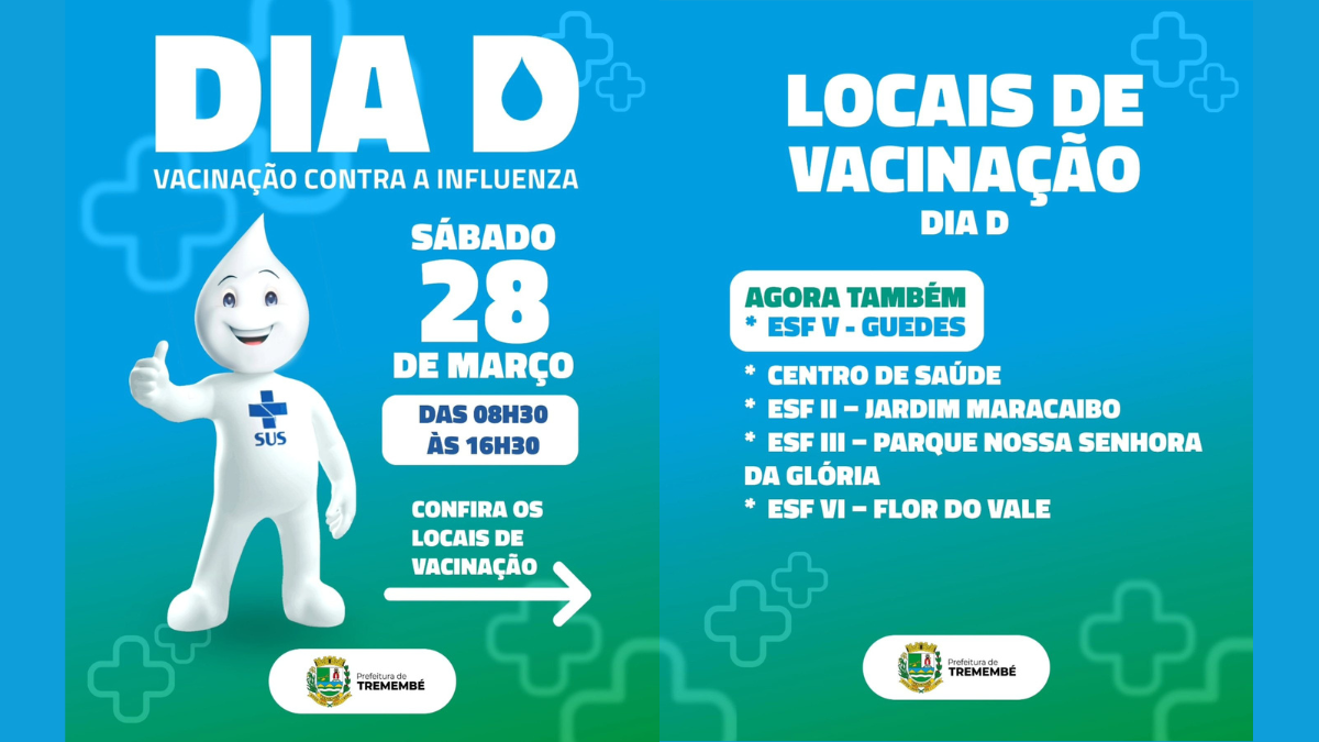 Dia D vacinação gripe Tremembé