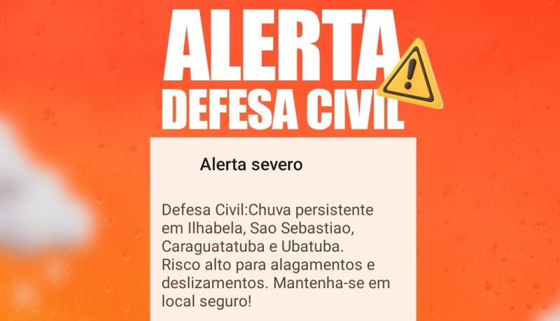 chuvas persistentes em Ilhabela