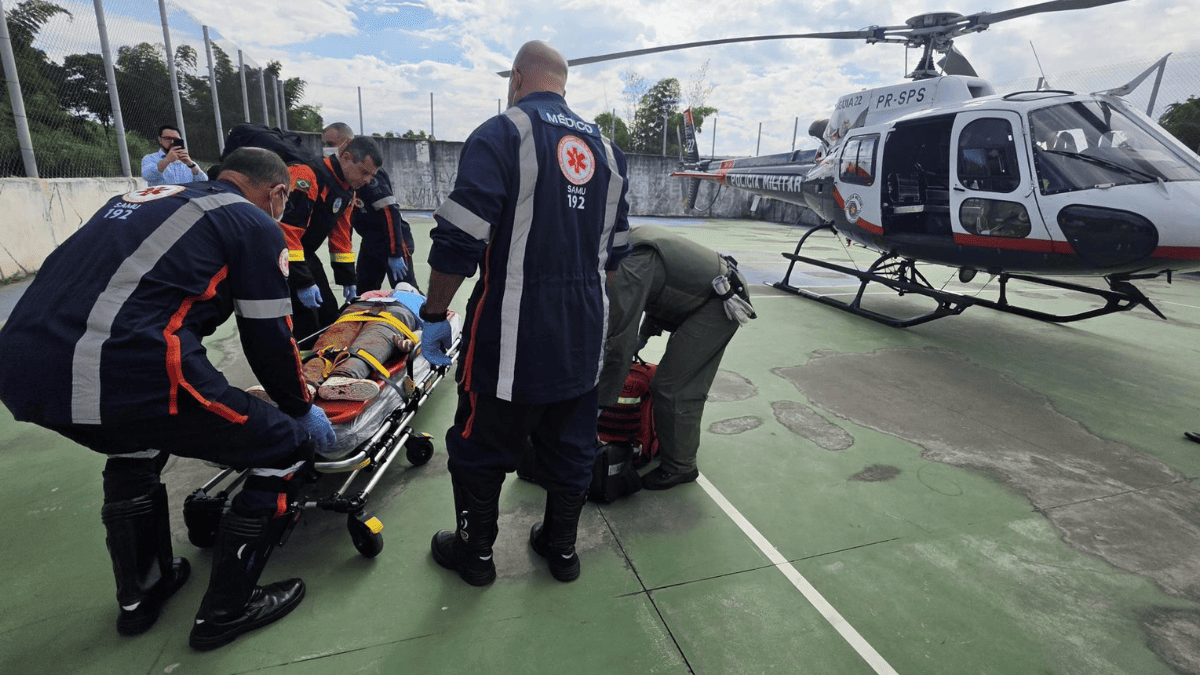Simulado de emergência no Santa Tereza