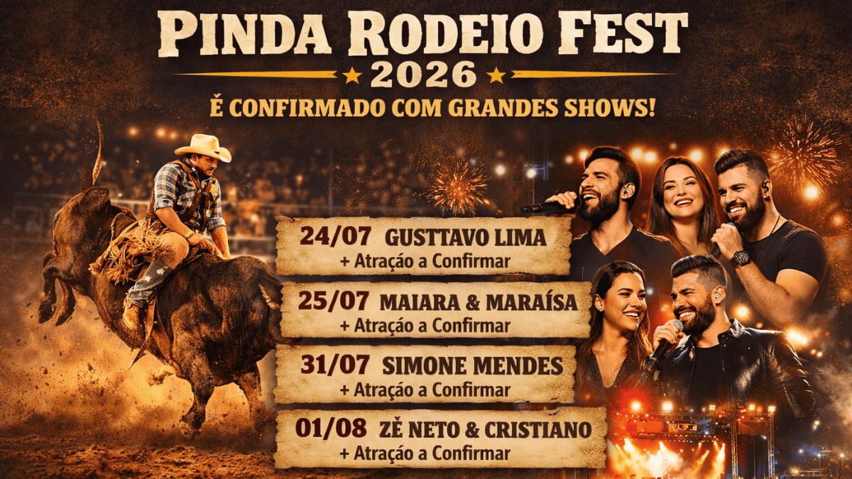 Pinda Rodeio Fest 2026 é confirmado com grandes shows; veja datas e atrações