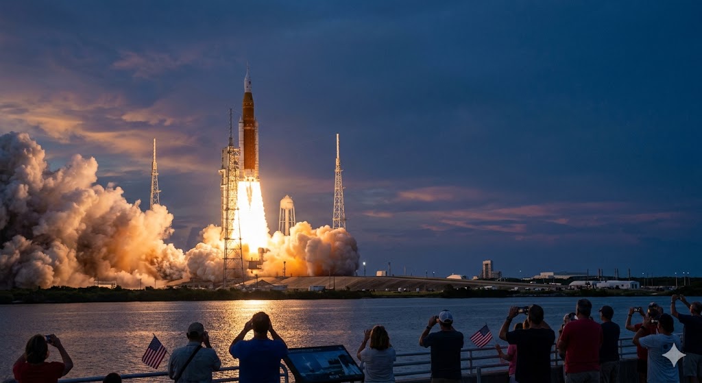 como assistir ao lançamento para a Lua